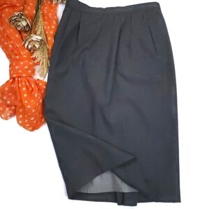 Corbin Collection Elegant Dark Gray Women's Skirt Sz 14
